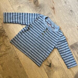 Cat & Jack Heather Gray Striped Top